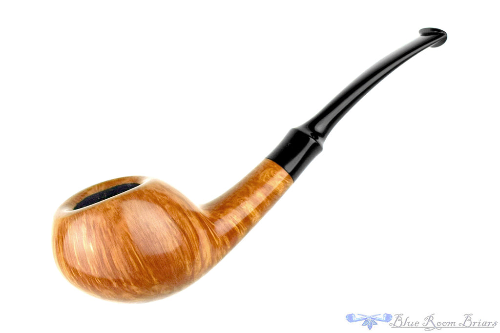 Nate King Pipe 1029 Bent Natural Straight Grain Racing Tomato