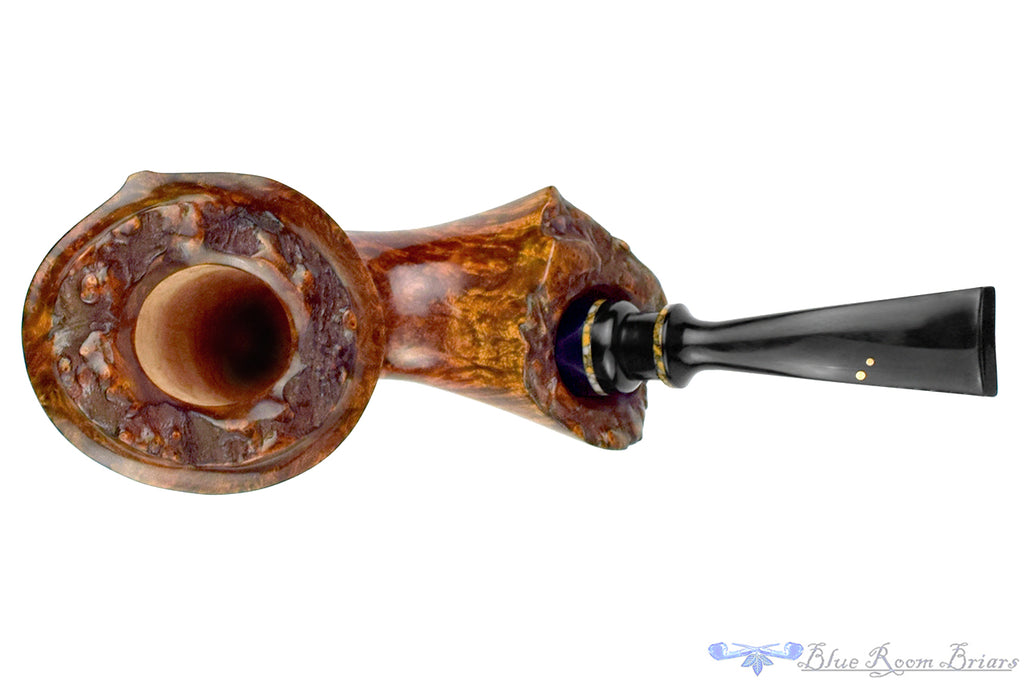 Blue Room Briars is proud to present this Joseph Skoda Pipe Large Bent Freehand with Stone and Plateaux