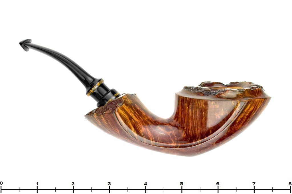 Blue Room Briars is proud to present this Joseph Skoda Pipe Large Bent Freehand with Stone and Plateaux