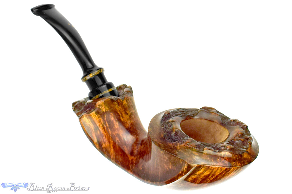 Blue Room Briars is proud to present this Joseph Skoda Pipe Large Bent Freehand with Stone and Plateaux