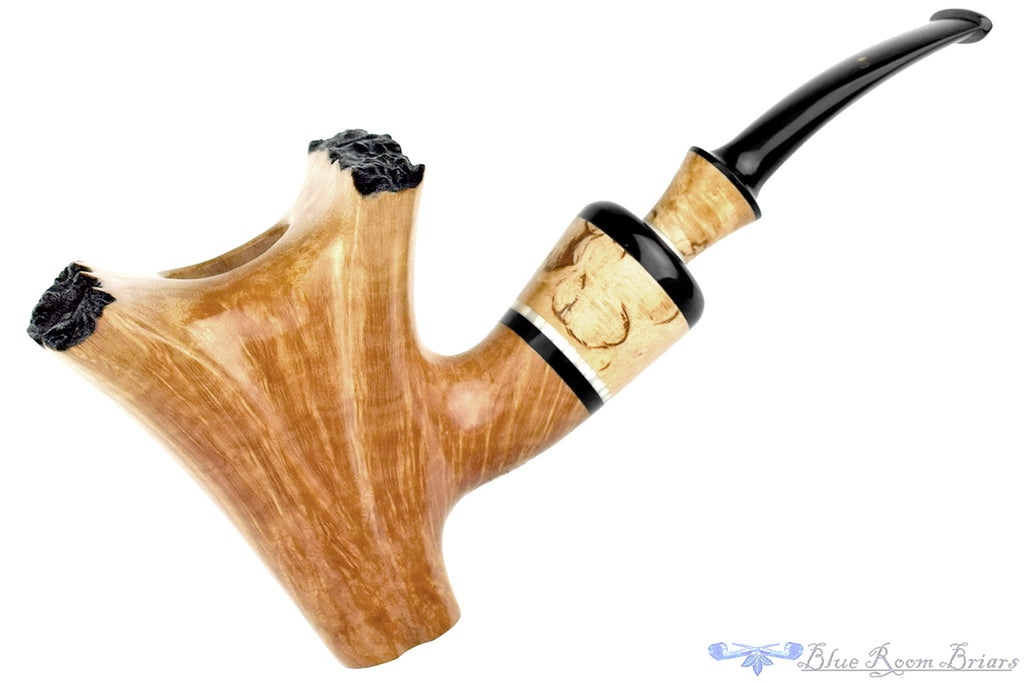 Joseph Skoda Pipe Bent Freehand with Plateau, Masur Birch, and Ivorite