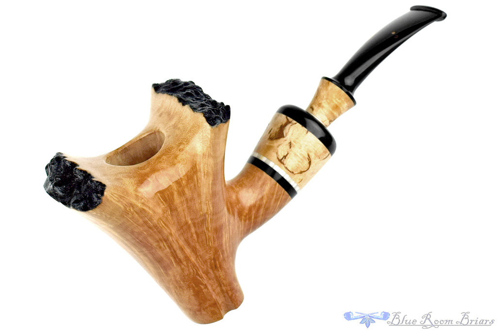 Blue Room Briars is proud to present this Joseph Skoda Pipe Bent Freehand with Plateau, Masur Birch, and Ivorite