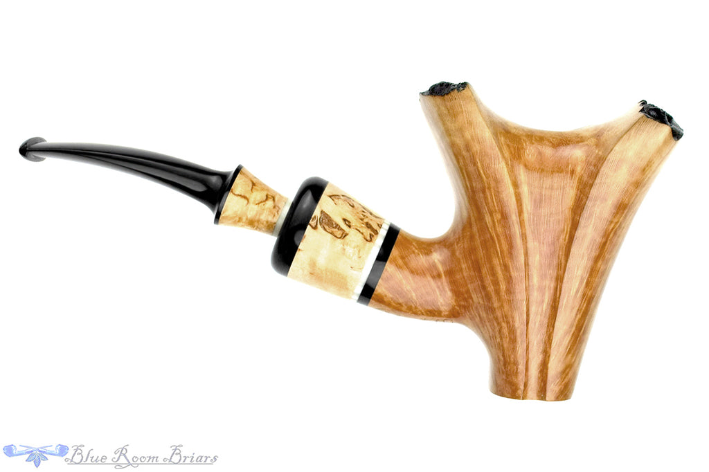 Blue Room Briars is proud to present this Joseph Skoda Pipe Bent Freehand with Plateau, Masur Birch, and Ivorite