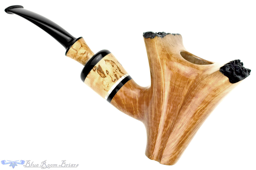 Blue Room Briars is proud to present this Joseph Skoda Pipe Bent Freehand with Plateau, Masur Birch, and Ivorite