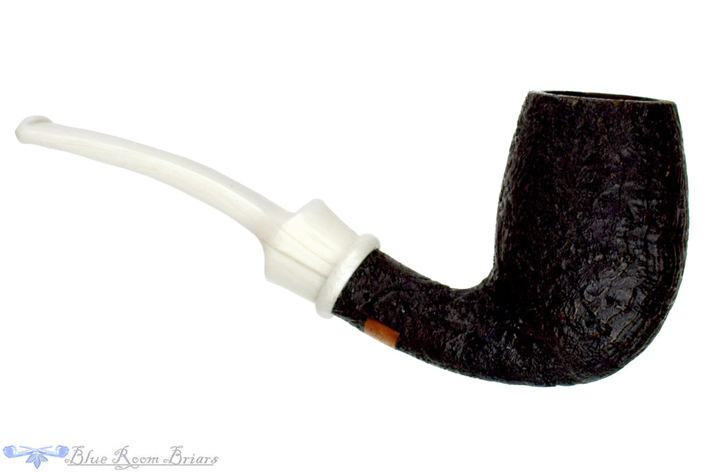 Blue Room Briar is proud to present this BriarWorks Icarus Bent Sandblast Tall Egg with Acrylic Estate Pipe