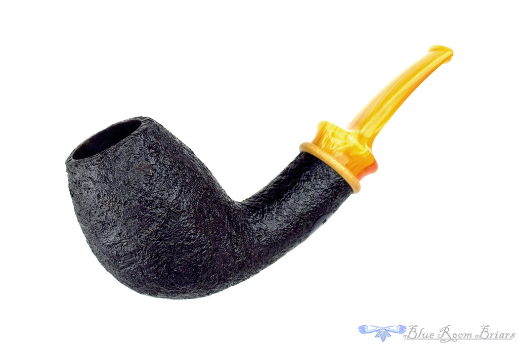 Moonshine Bent Sandblast Egg with Boxwood Estate Pipe