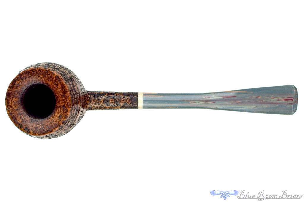 Blue Room Briars is proud to present this Scottie Piersel Sandblast Prince with Brindle and Ivorite Estate Pipe