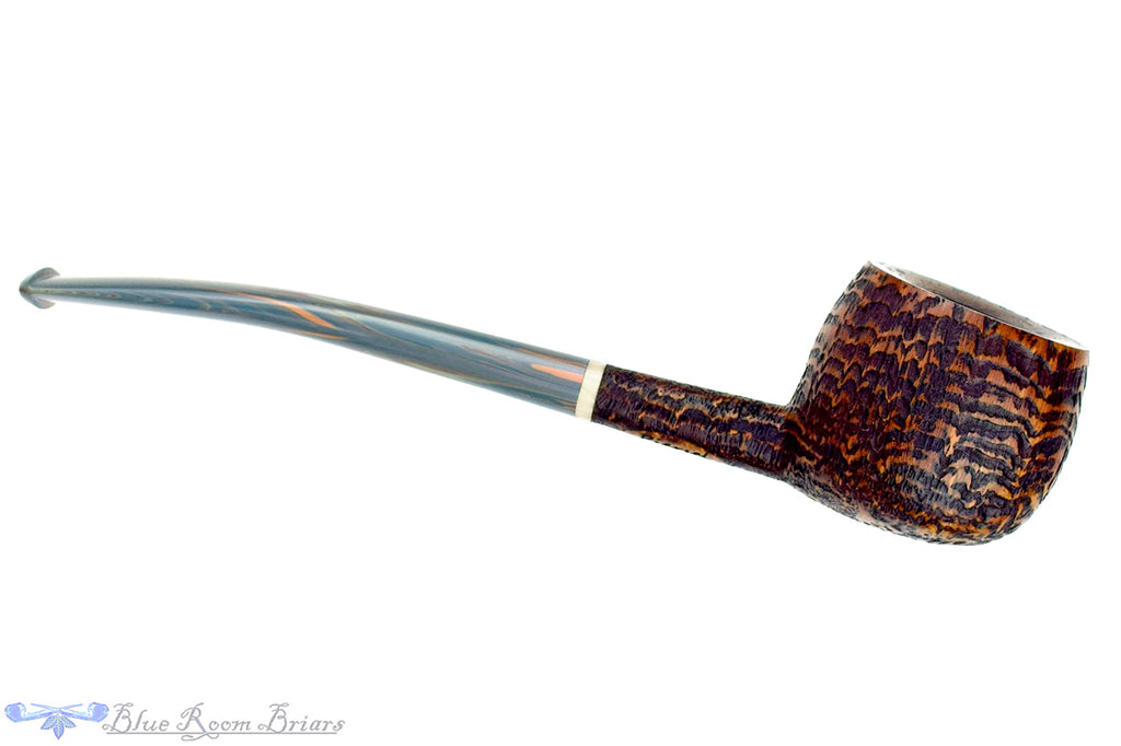 Blue Room Briars is proud to present this Scottie Piersel Sandblast Prince with Brindle and Ivorite Estate Pipe