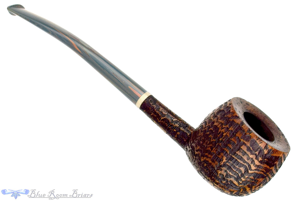 Blue Room Briars is proud to present this Scottie Piersel Sandblast Prince with Brindle and Ivorite Estate Pipe