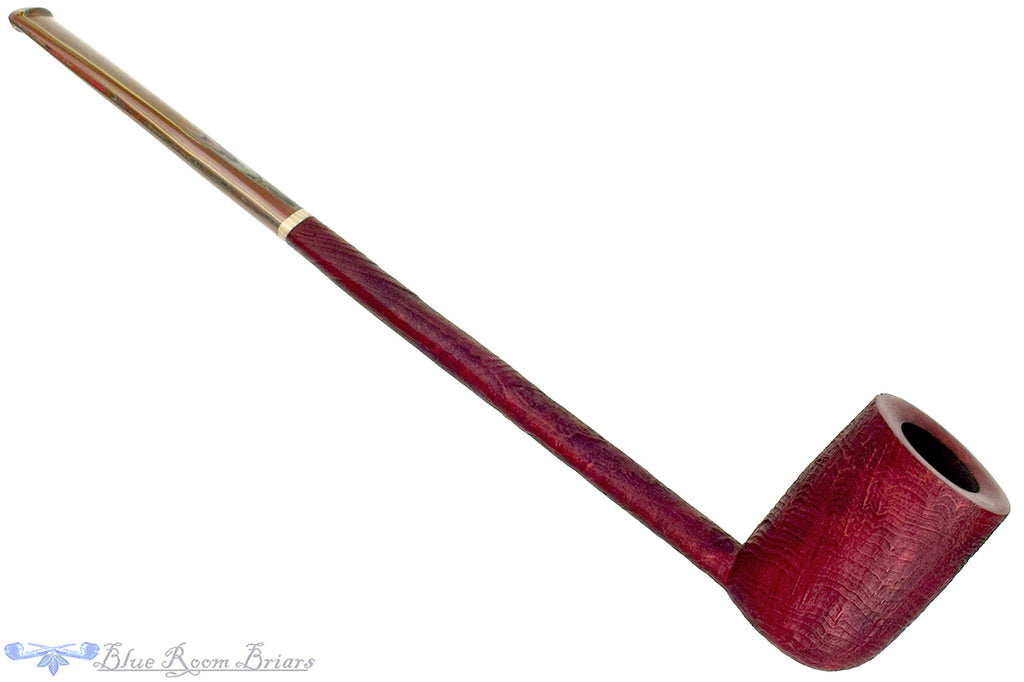 Blue Room Briars is proud to present this Scottie Piersel Large Sandblast Canadian with Brindle and Ivorite Estate Pipe