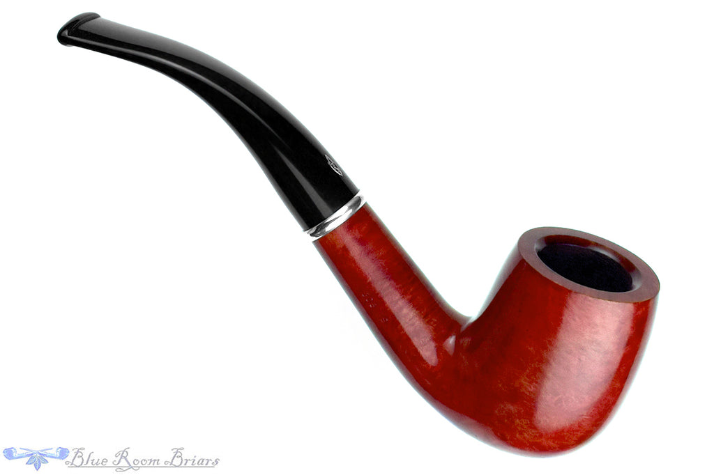 Blue Room Briars is proud to present this Savinelli Arcobaleno 606 KS Bent Billiard (6mm Filter) with Nickel Estate Pipe