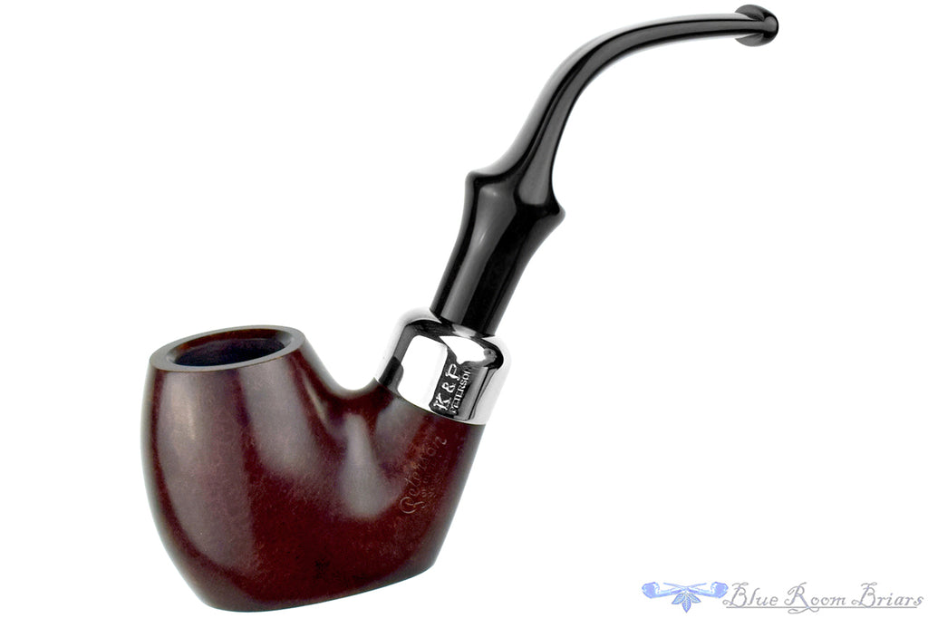 Peterson System Standard 304 Bent Billiard Sitter with Nickel and Fishtail Estate Pipe