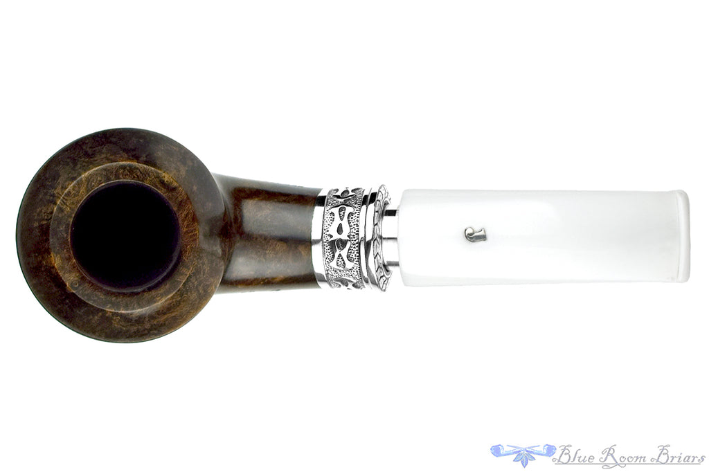 Blue Room Briars is proud to present this Ser Jacopo Delecta Bent Rhodesian with Silver Estate Pipe