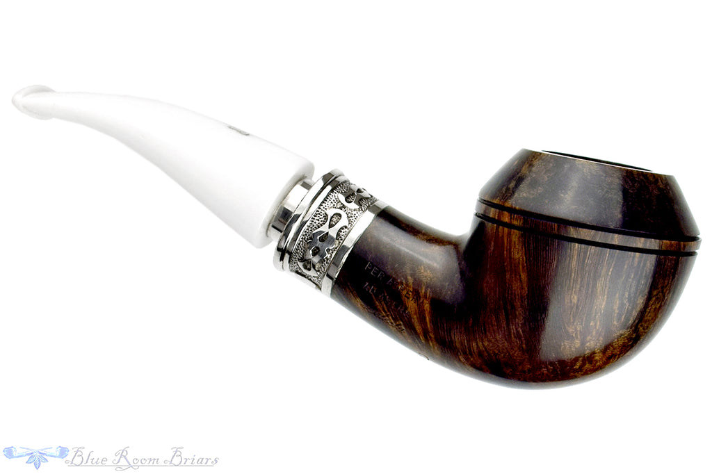 Blue Room Briars is proud to present this Ser Jacopo Delecta Bent Rhodesian with Silver Estate Pipe
