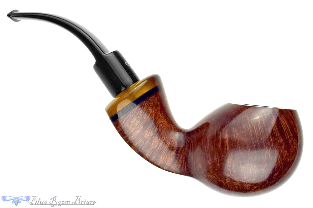 Blue Room Briars is proud to present this Luigi Viprati Bent Tomato with Acrylic Estate Pipe