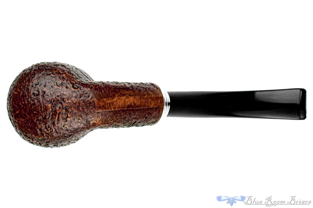 Il Ceppo Bent Contrast Blast Billiard with Silver UNSMOKED Estate Pipe