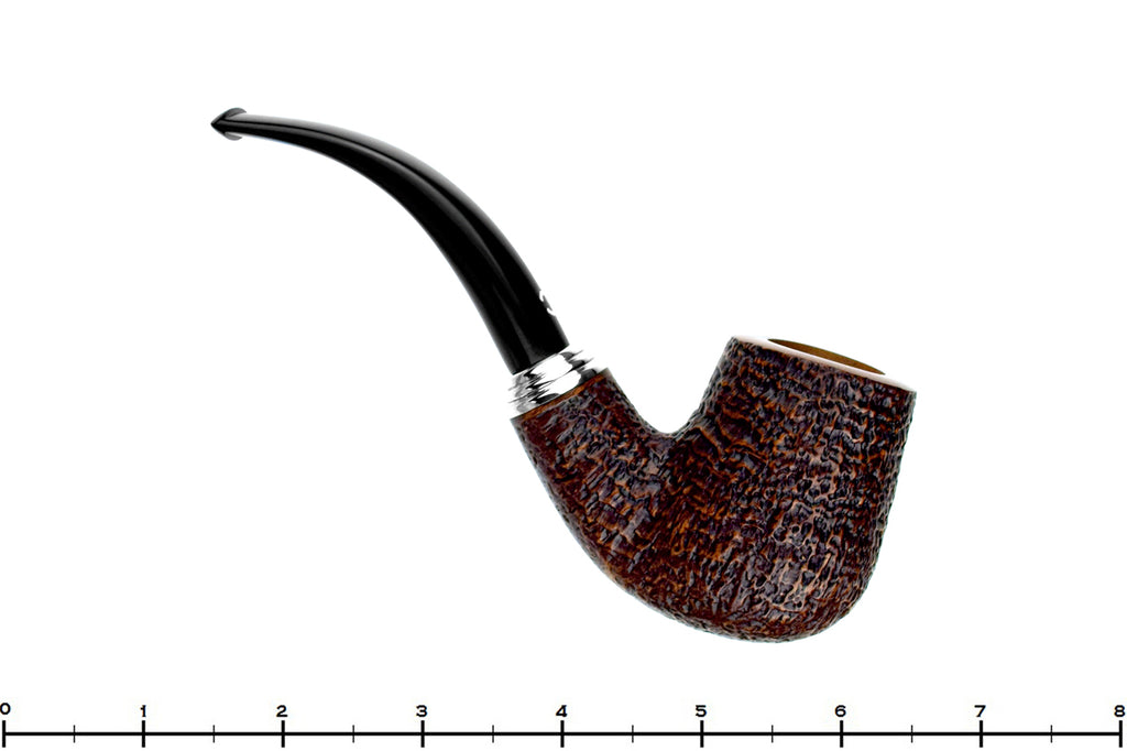 Il Ceppo Bent Contrast Blast Billiard with Silver UNSMOKED Estate Pipe