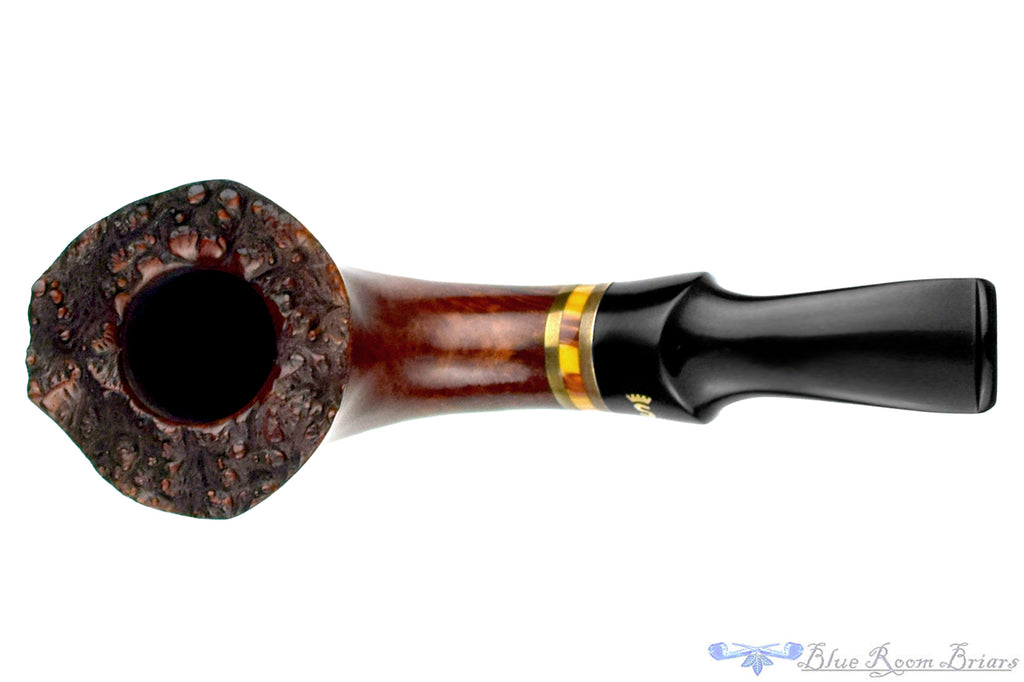 Blue Room Briars is proud to present this Stanwell Maron 126 Plateaued Horn with Brass and Acrylic Estate Pipe