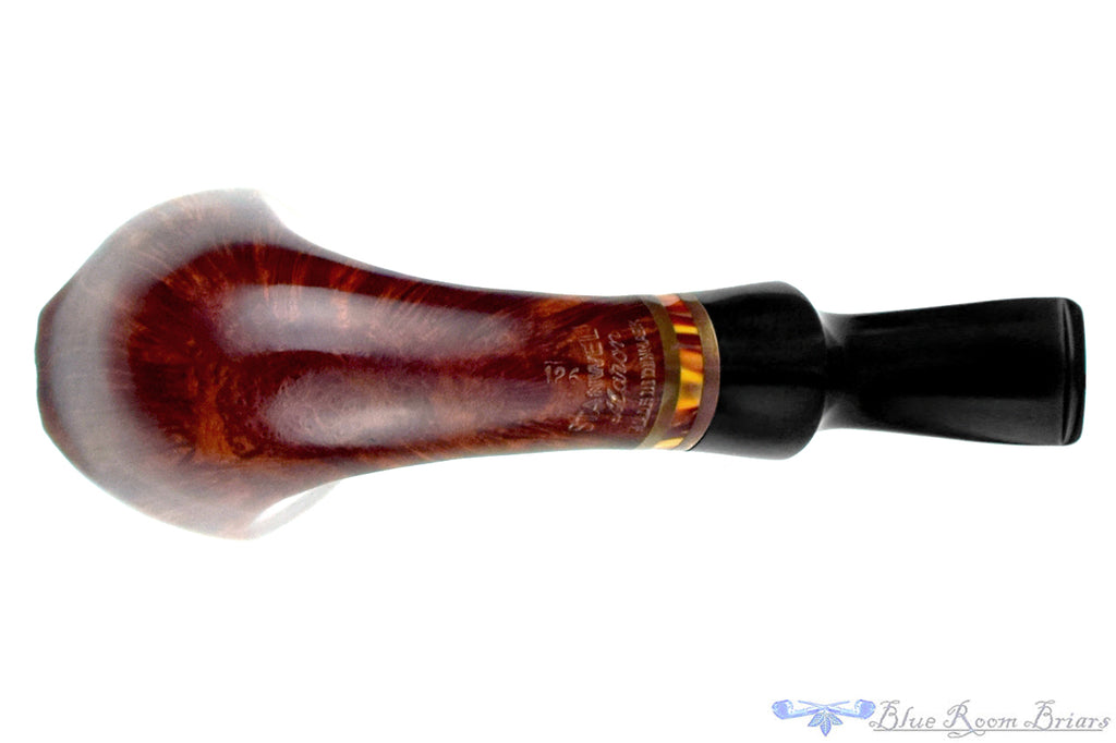 Blue Room Briars is proud to present this Stanwell Maron 126 Plateaued Horn with Brass and Acrylic Estate Pipe