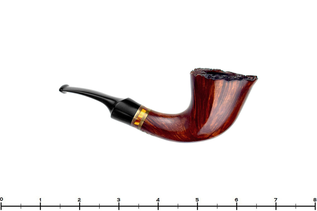 Blue Room Briars is proud to present this Stanwell Maron 126 Plateaued Horn with Brass and Acrylic Estate Pipe