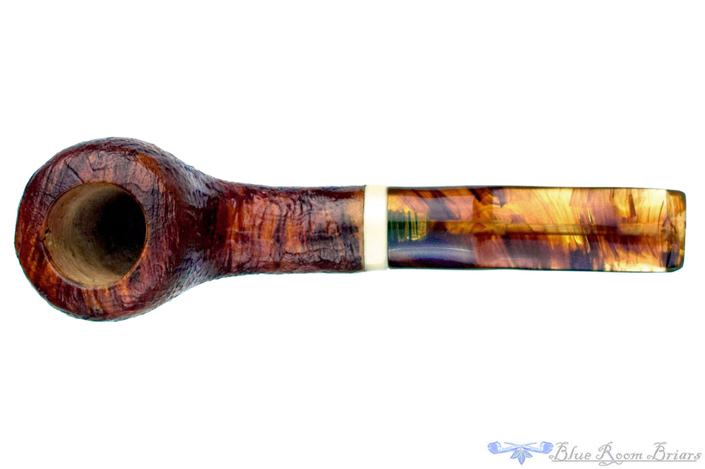 Ark Pipes Sandblast Pear with Acrylic UNSMOKED Estate Pipe