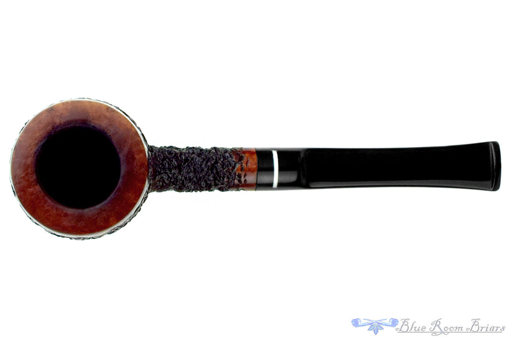 Blue Room Briar is proud to present this Don Carlos One Note Rusticated Billiard Estate Pipe