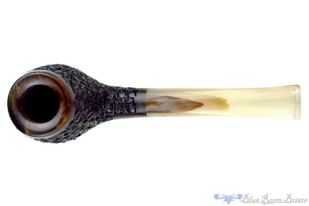Blue Room Briars is proud to present this Moretti 554 Bent Rusticated Egg Estate Pipe