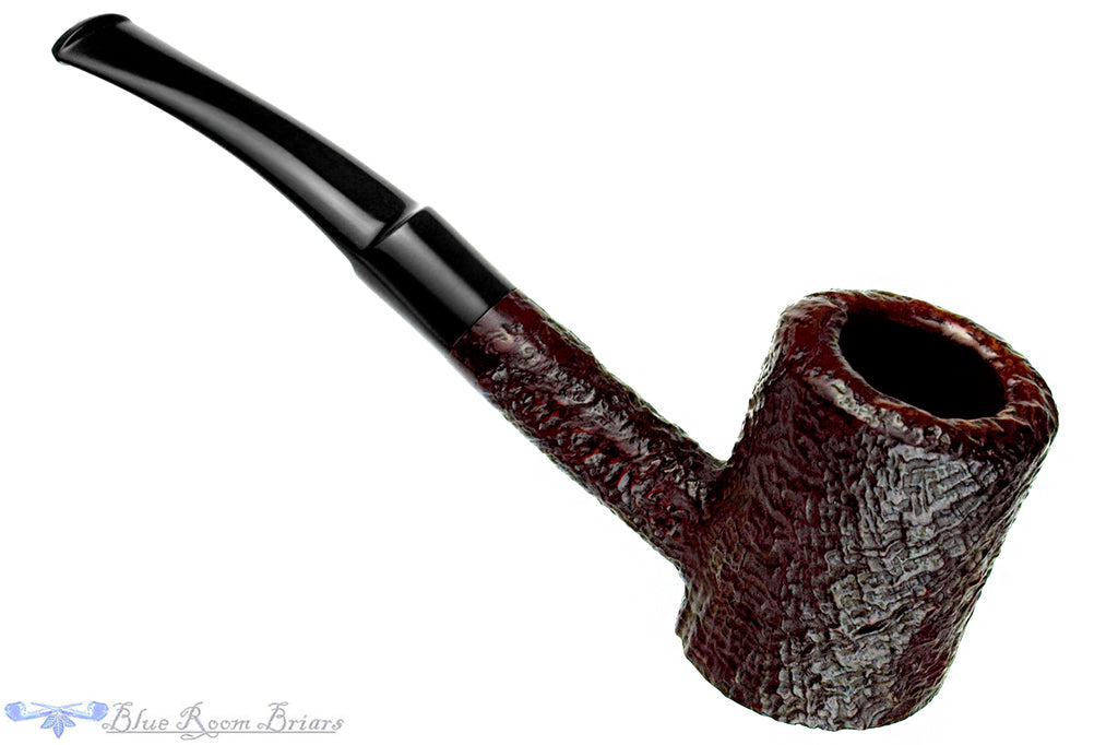 Fischer Sandblast Bent Poker with Oval Shank Sitter Estate Pipe