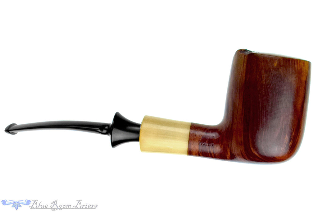 Blue Room Briar is proud to present this Savinelli Nonpareil 9111 Bent Billiard with Horn Estate Pipe