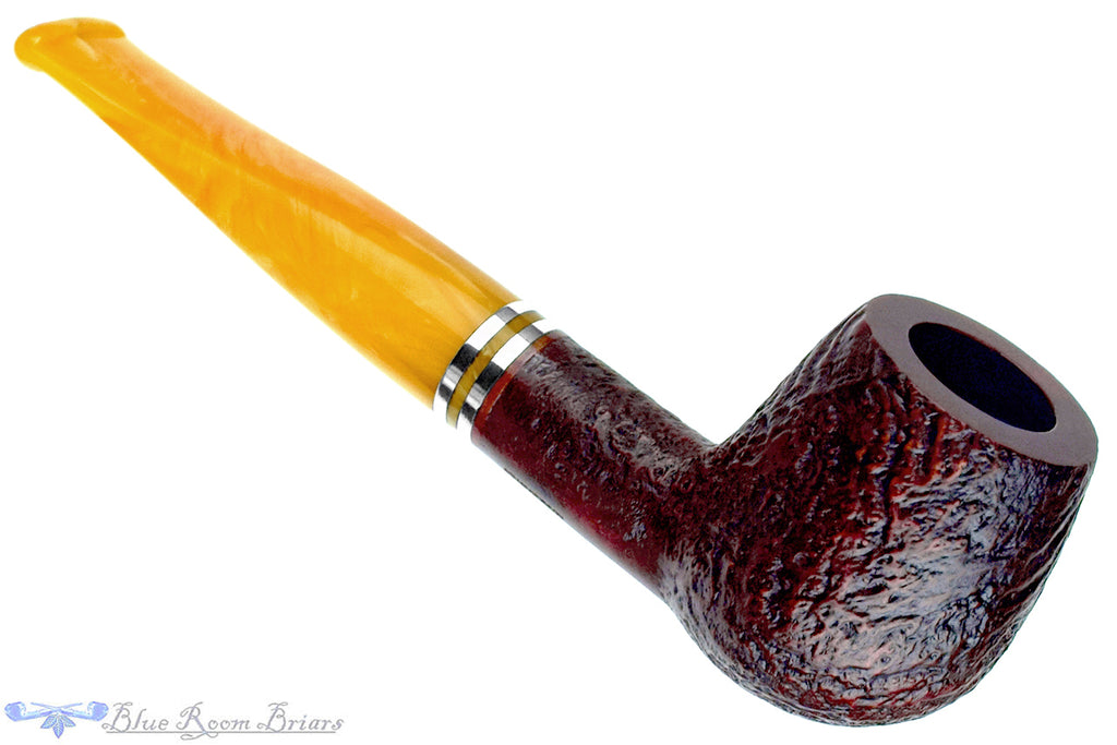 Baraccini Onda Marrone Sandblast Billiard with Nickel Estate Pipe
