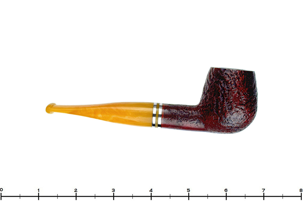 Baraccini Onda Marrone Sandblast Billiard with Nickel Estate Pipe