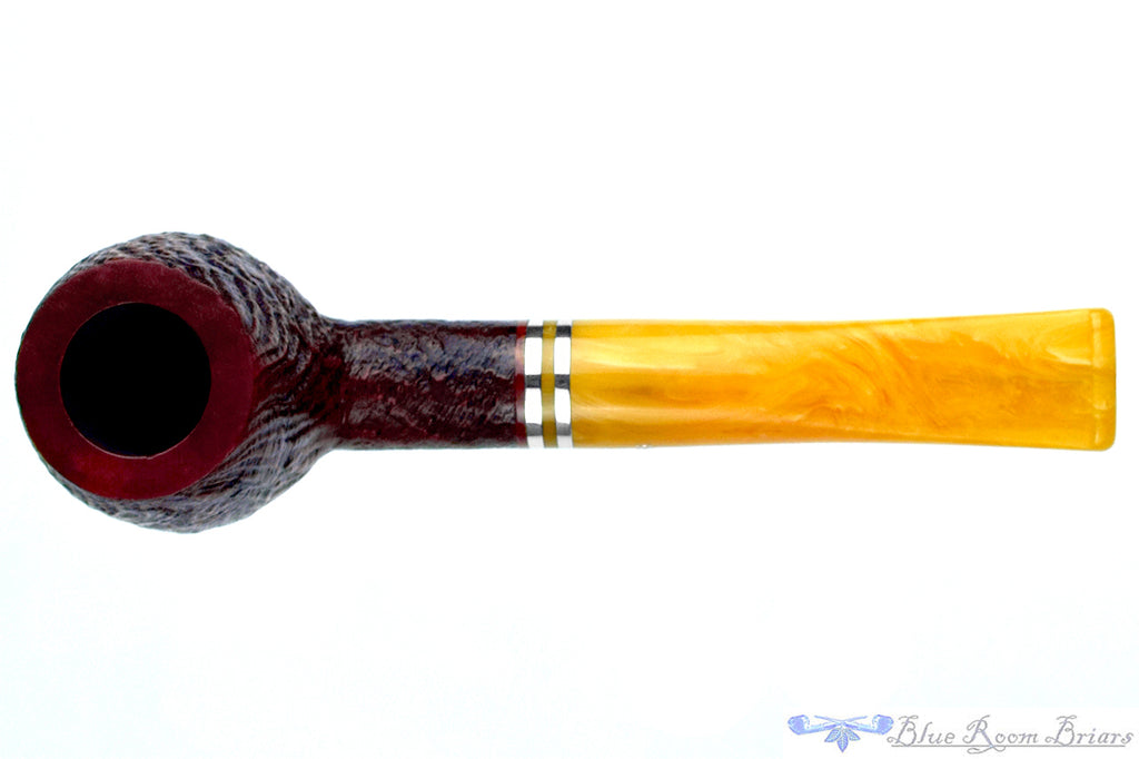 Baraccini Onda Marrone Sandblast Billiard with Nickel Estate Pipe