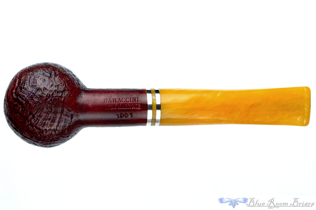 Baraccini Onda Marrone Sandblast Billiard with Nickel Estate Pipe