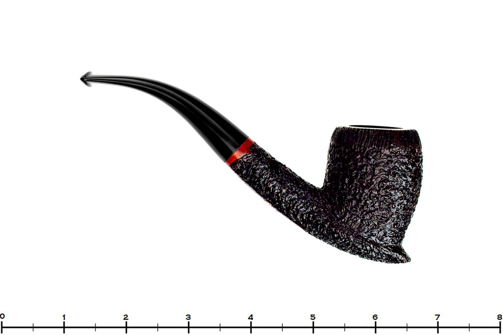 Rinaldo Lithos YY Bent Rusticated Tall Cup and Saucer Estate Pipe