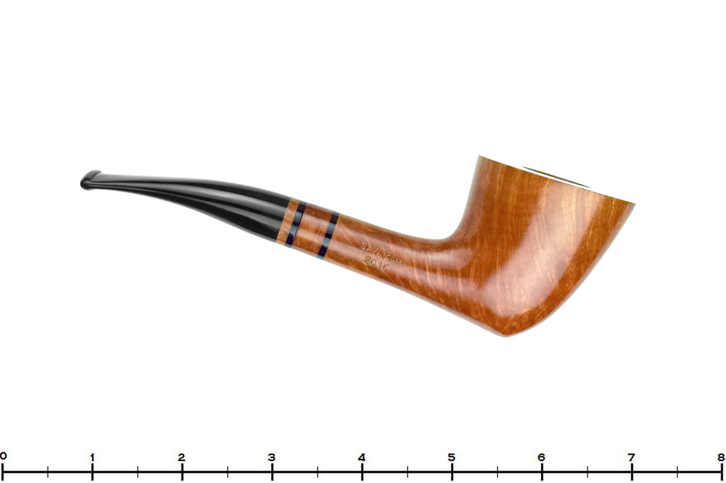 Blue Room Briar is proud to present this Savinelli 2016 Collection Bent Fan Dublin (6mm Filter) with Briar UNSMOKED Estate Pipe