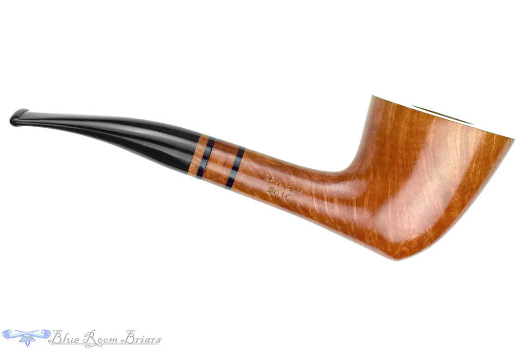 Blue Room Briar is proud to present this Savinelli 2016 Collection Bent Fan Dublin (6mm Filter) with Briar UNSMOKED Estate Pipe