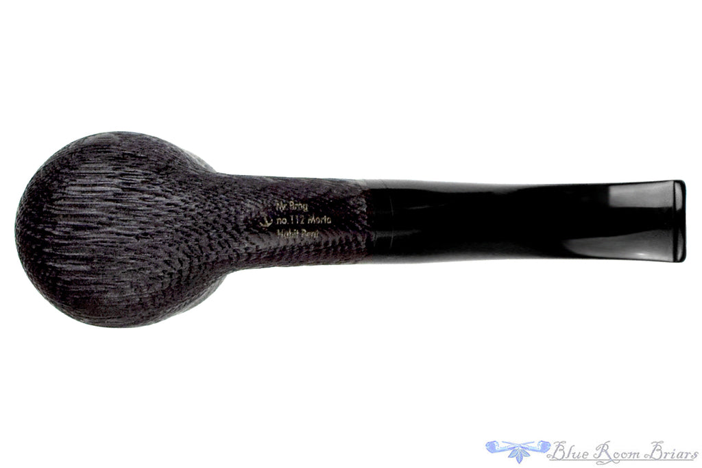 Blue Room Briar is proud to present this Mr. Brog no.112 Large Bent Sandblast Morta Pot (9mm Filter) Estate Pipe