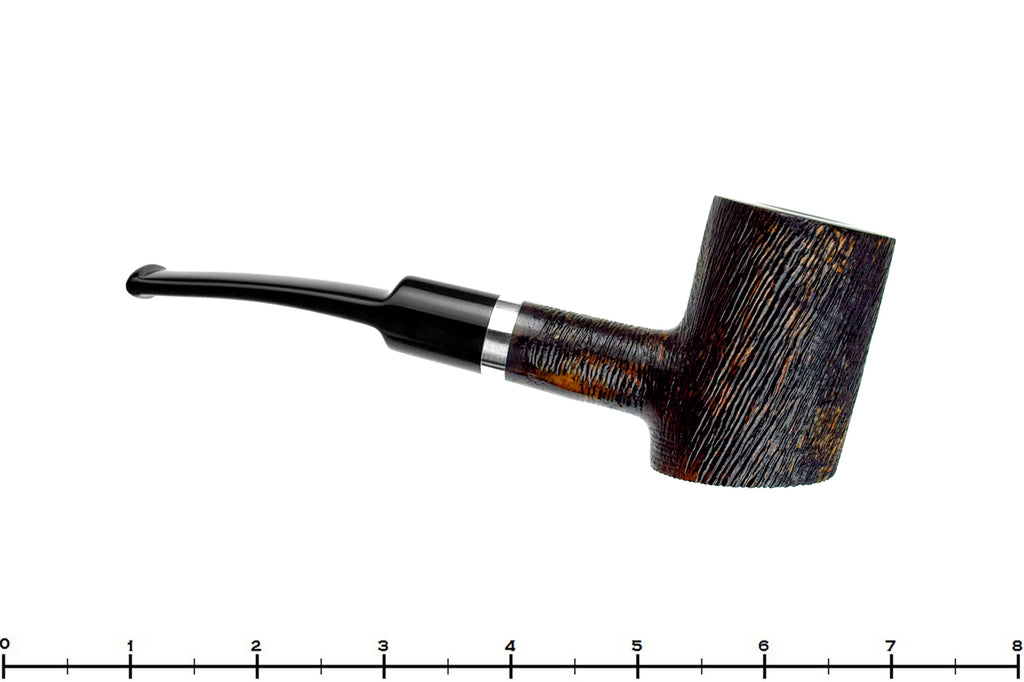 Stanwell Relief 207 Brush Carve Poker (9mm Filter) with Nickel Estate Pipe