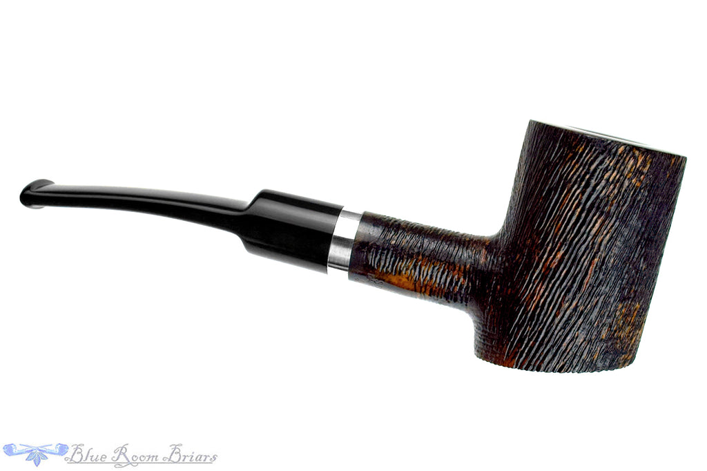 Stanwell Relief 207 Brush Carve Poker (9mm Filter) with Nickel Estate Pipe