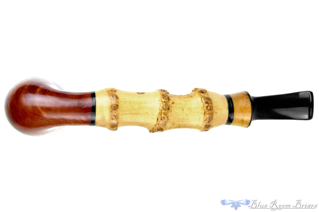 Blue Room Briar is proud to present this Molina Bent Dublin with Bamboo and Burl Estate Pipe