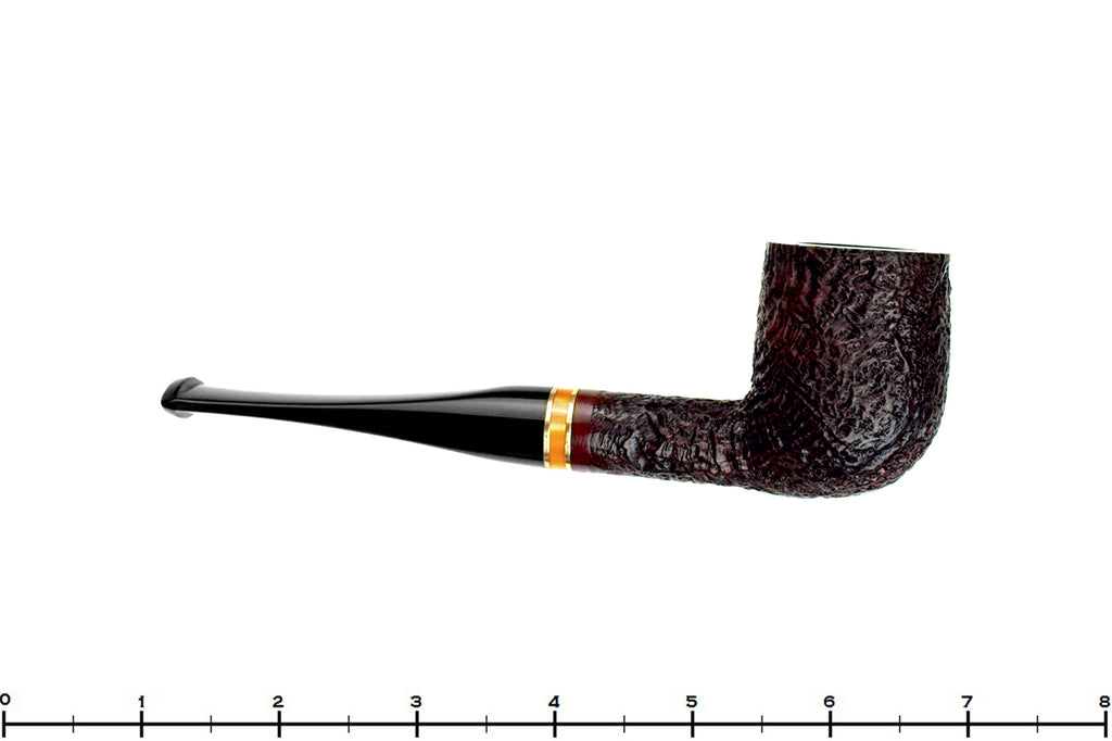 Blue Room Briar is proud to present this Alpha Nobility Sandblast Billiard (6mm Filter) with Acrylic and Brass Estate Pipe
