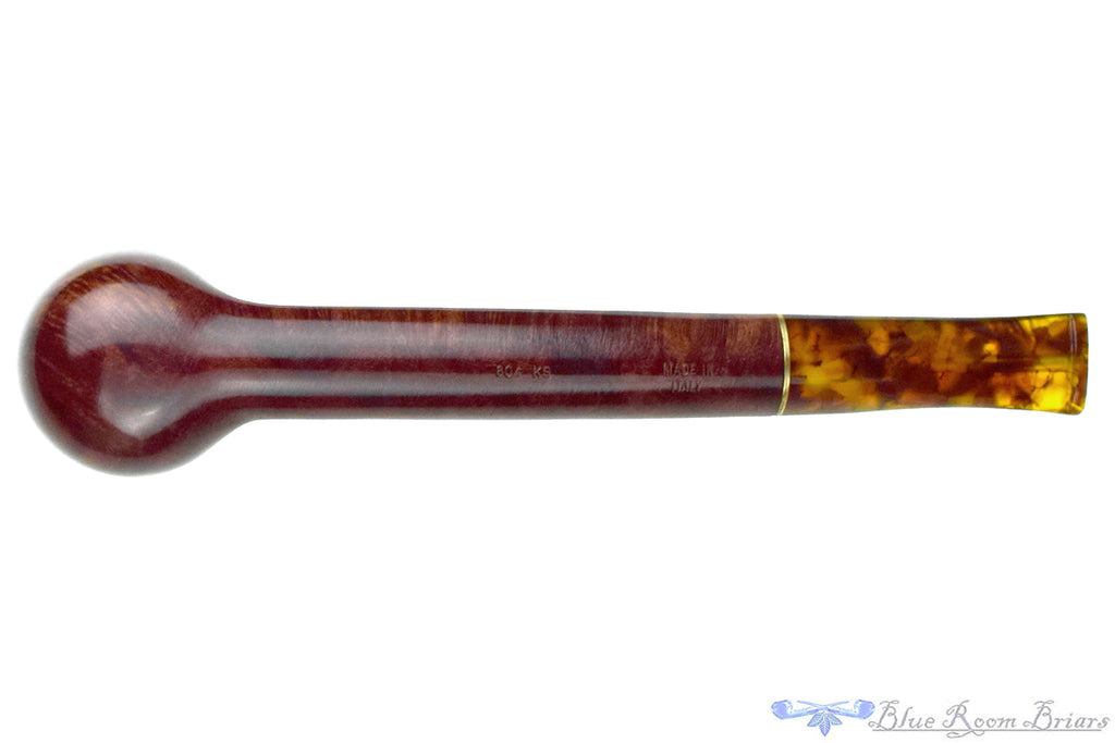 Blue Room Briars is proud to present this Savinelli Tortuga 804 KS Canadian (6mm Filter) with Acrylic Bowl Cap and Brass Estate Pipe