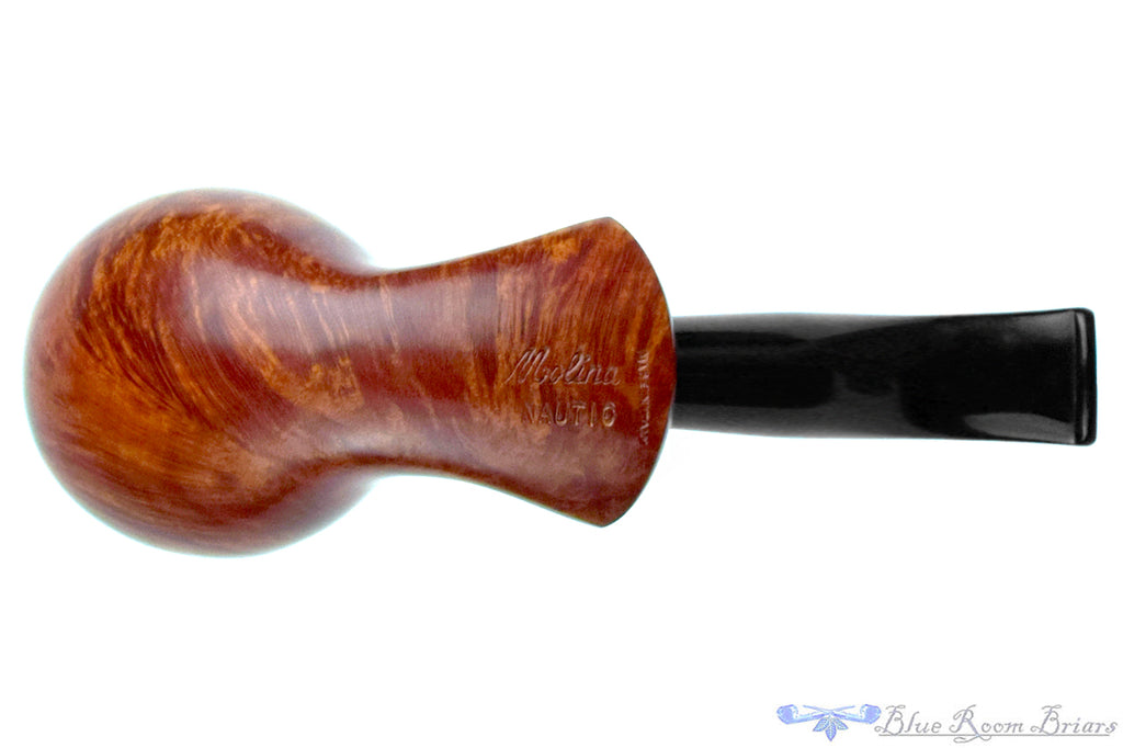 Blue Room Briar is proud to present this Molina Nautic Bent Tomato (9mm Filter) Estate Pipe