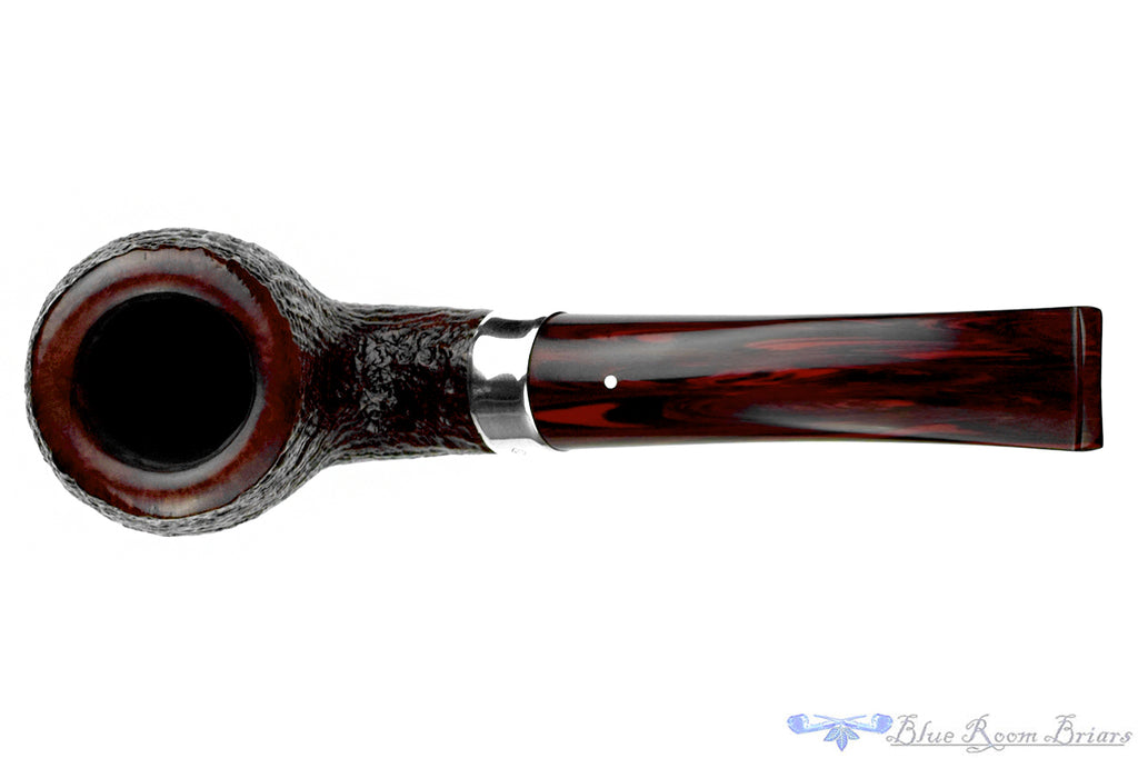 Blue Room Briars is proud to present this Dunhill Cumberland ODA 857 (1985 Make) Bent Sandblast Billiard with Silver and Brindle Estate Pipe