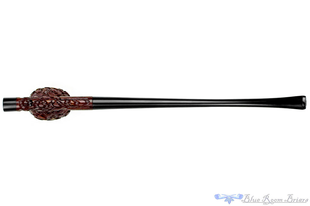 Blue Room Briar is proud to present this Weber Churchwarden Bent Carved Cavalier Estate Pipe