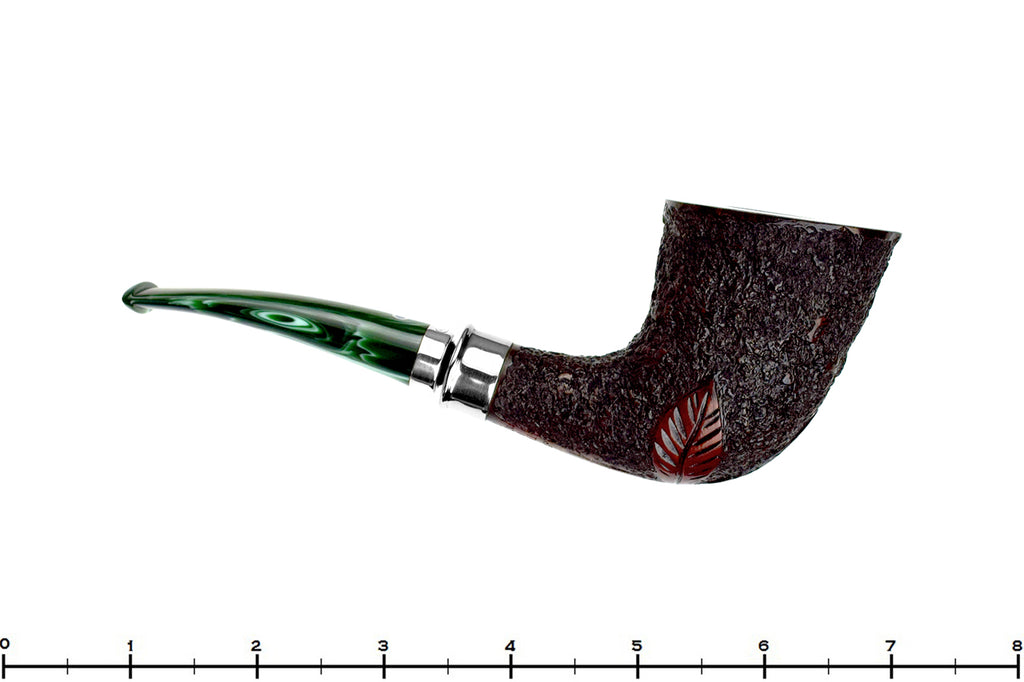 Blue Room Briar is proud to present this Ardor Tabacco (2020 Make) Carved Horn and Leaf with Silver Estate Pipe