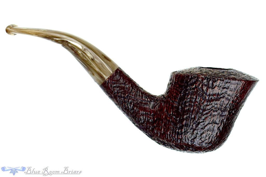 Blue Room Briar is proud to present this Savinelli Autograph Sandblast Bent Yachtsman (6mm Filter) Estate Pipe