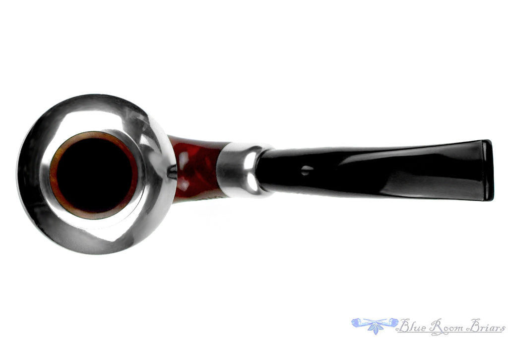 Blue Room Briar is proud to present this Rattray's Nimbus 126 Bent Calabash (9mm Filter) with Aluminum Estate Pipe