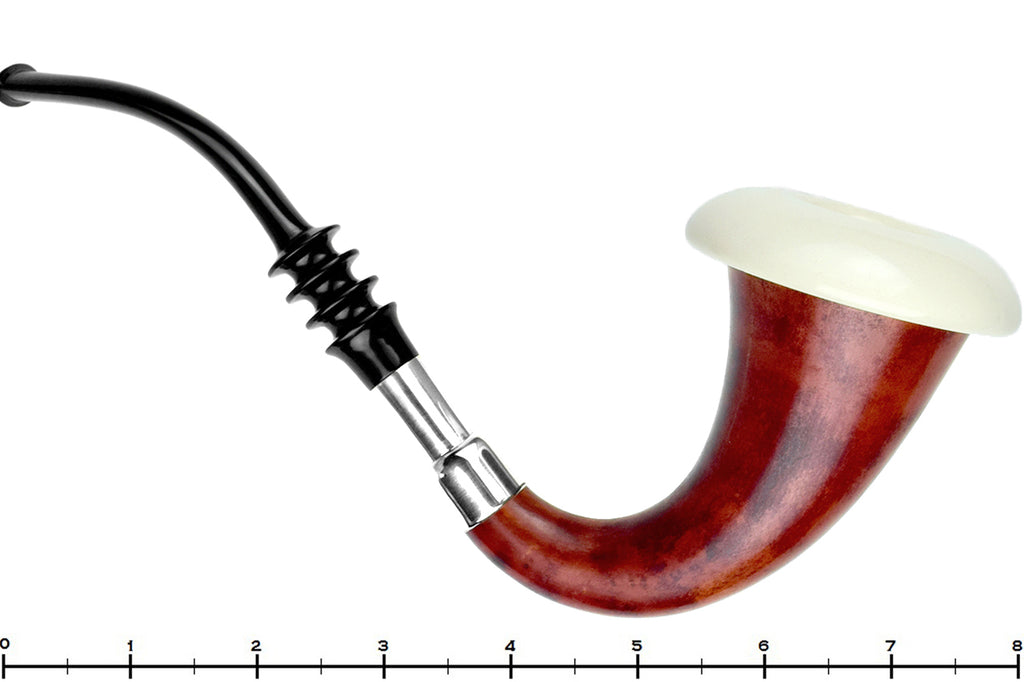 Large Calabash Gourd with Meerschaum and Silver (Unsmoked) Estate Pipe with Custom Leather Case