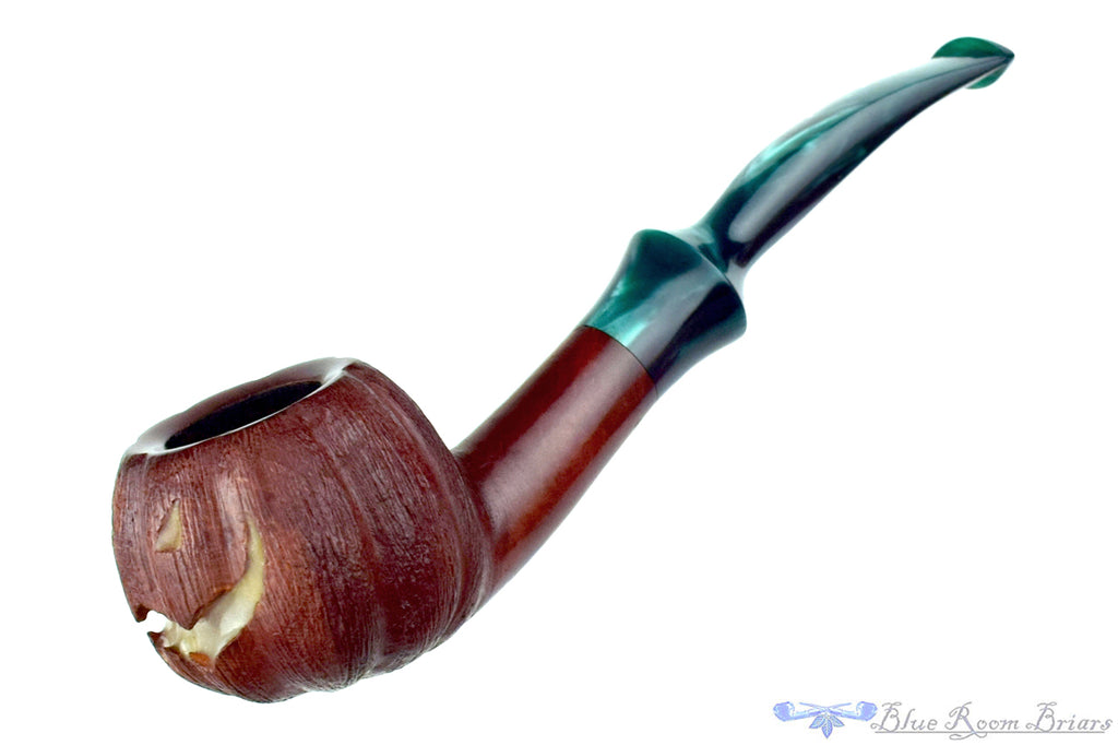 Blue Room Briars Pipe 2025 Halloween Bent Carved Glow in the Dark Jack-O'-Lantern